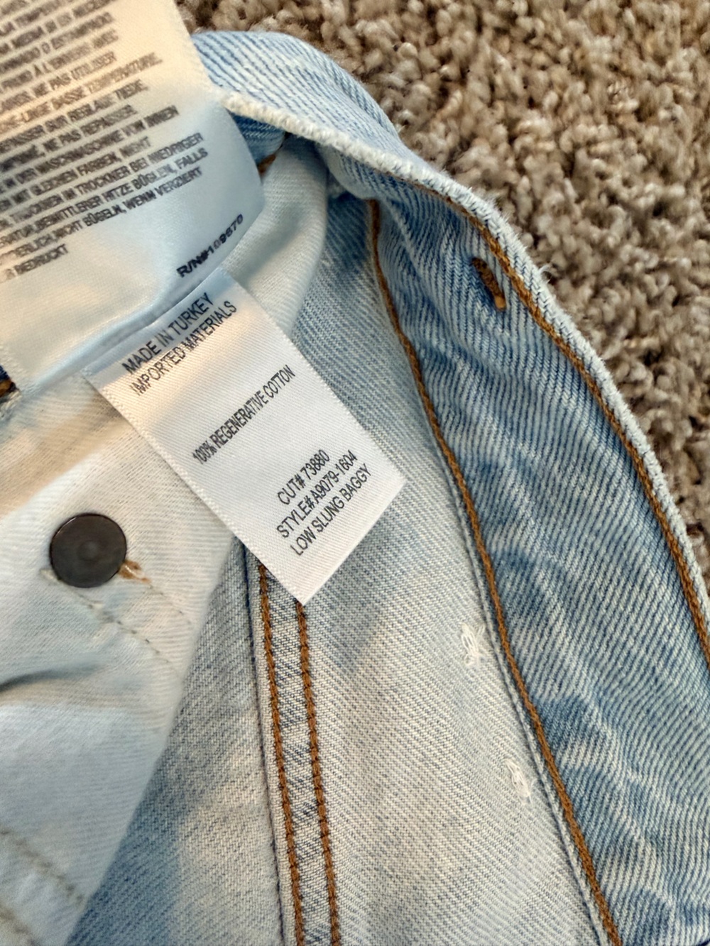 Revolve Agolde Low Slung Baggy Jeans in Fragment - Picture 7 of 13